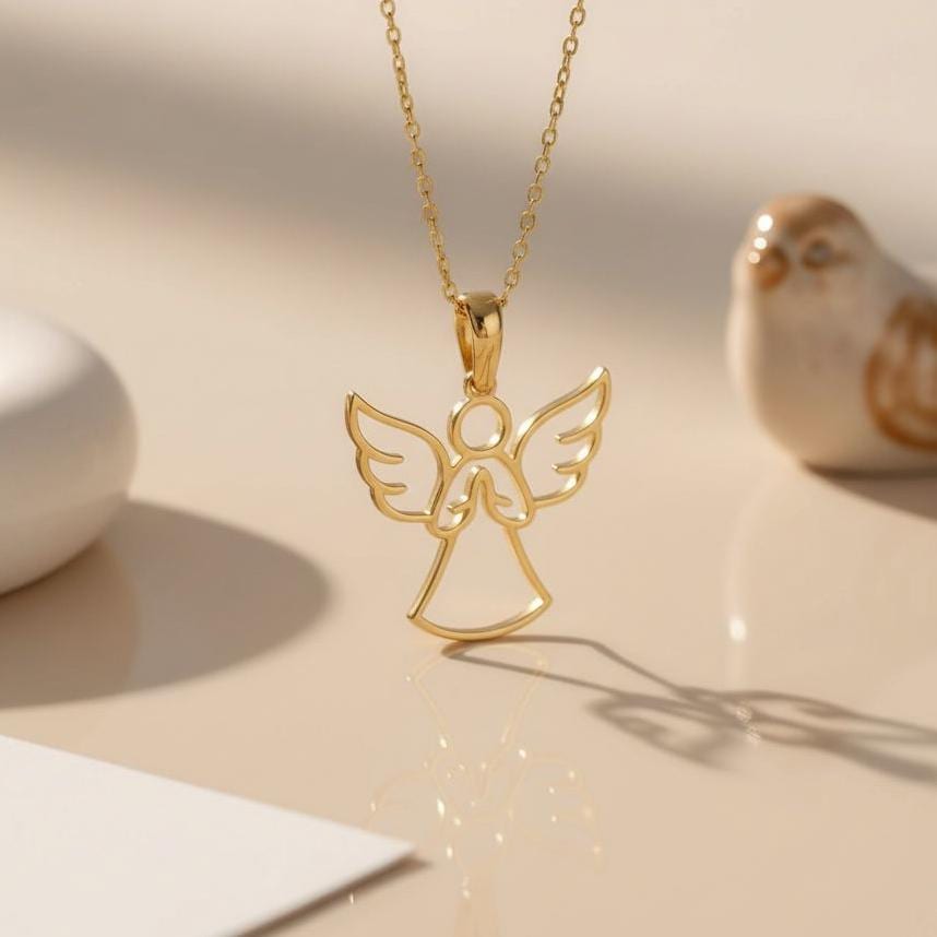 Guardian Angel Necklace | 925 Sterling Silver Women | Archangel Michael Faith Style | Religious Protection Gift