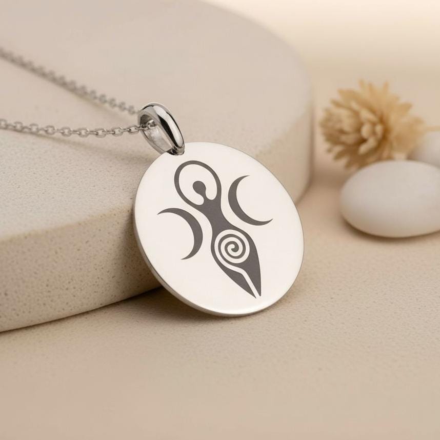 Spiral Goddess Necklace | 925 Sterling Silver Jewelry | Feminine Energy Sacred Symbol | Spiritual Empowerment Gift