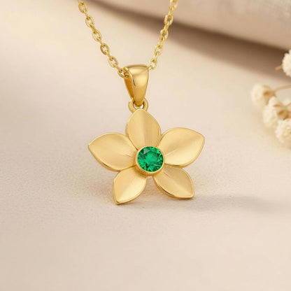 Orchid Birth Flower Necklace | 925 Sterling Silver | Botanical Floral Style | October Birthday Gift