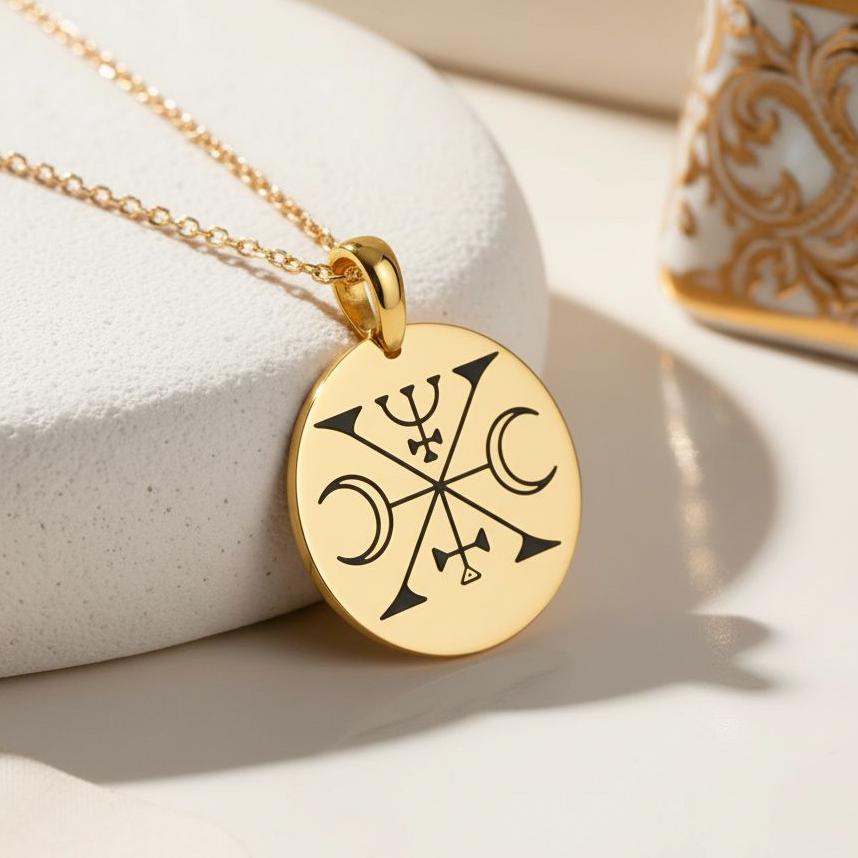 Decarabie Sigil Necklace | 925 Sterling Silver Gothic Jewelry | Occult Air Spirit Symbol | Mystical Protection Gift