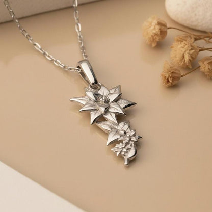 Lily Flower Necklace | 925 Sterling Silver Women Jewelry | Botanical Floral Elegance | Meaningful Nature Gift