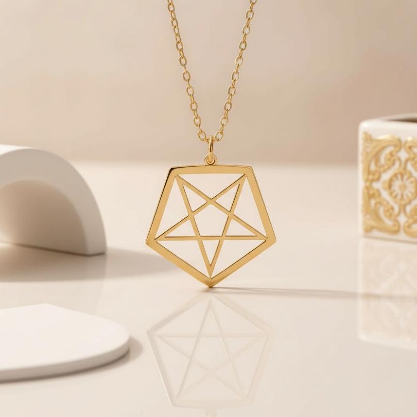 Inverted Pentagram Necklace | 925 Sterling Silver | Gothic Spiritual Symbol | Meaningful Gift
