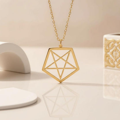Inverted Pentagram Necklace | 925 Sterling Silver | Gothic Spiritual Symbol | Meaningful Gift