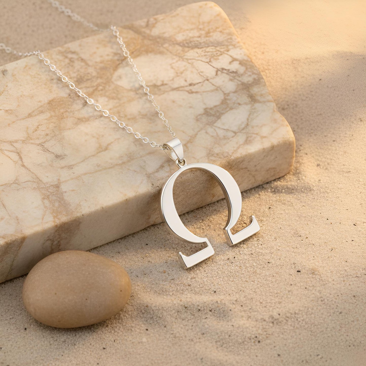 Omega Symbol Pendant | 925 Sterling Silver | Minimal Greek Jewelry | Meaningful Symbolic Gift