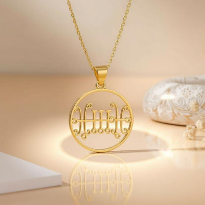 Seal of Sallos Necklace | Gold Plated Sterling Silver | Goetia Sigil Jewelry | Meaningful Spiritual Gift