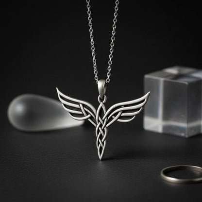 Elven Wing Necklace | 925 Sterling Silver | Fantasy Elf Symbol | Meaningful Gift