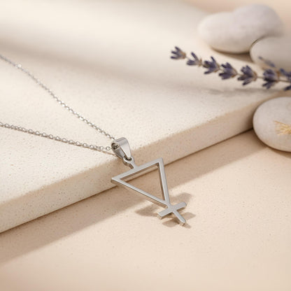 Earth Element Necklace | 925 Sterling Silver | Alchemy Element Symbol | Spiritual Balance Gift