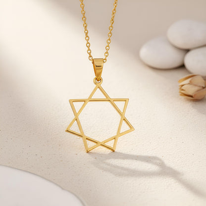 Seven Pointed Star Necklace | 925 Sterling Silver | Heptagram Occult Symbol | Meaningful Spiritual Gift