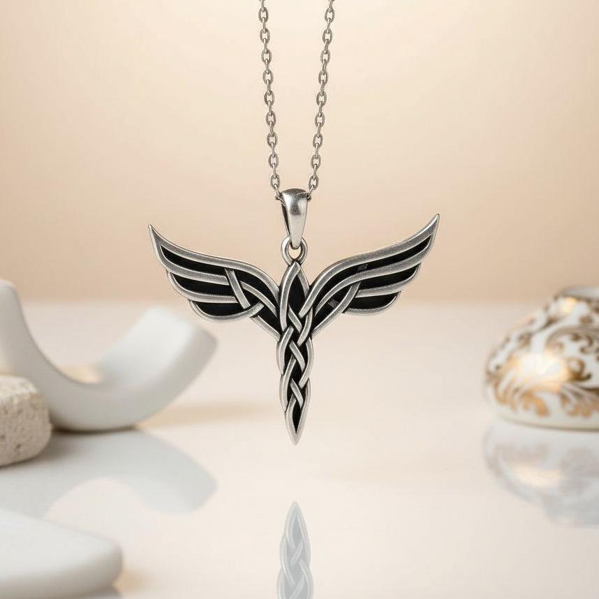 Elven Wing Necklace | 925 Sterling Silver | Fantasy Elf Symbol | Meaningful Gift