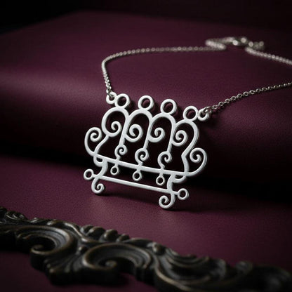 Ars Goetia Paimon Sigil Necklace | 925 Sterling Silver | Gothic Occult Talisman | Spiritual Protection Gift