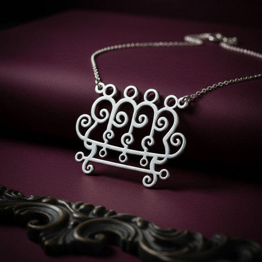Ars Goetia Paimon Sigil Necklace | 925 Sterling Silver | Gothic Occult Talisman | Spiritual Protection Gift