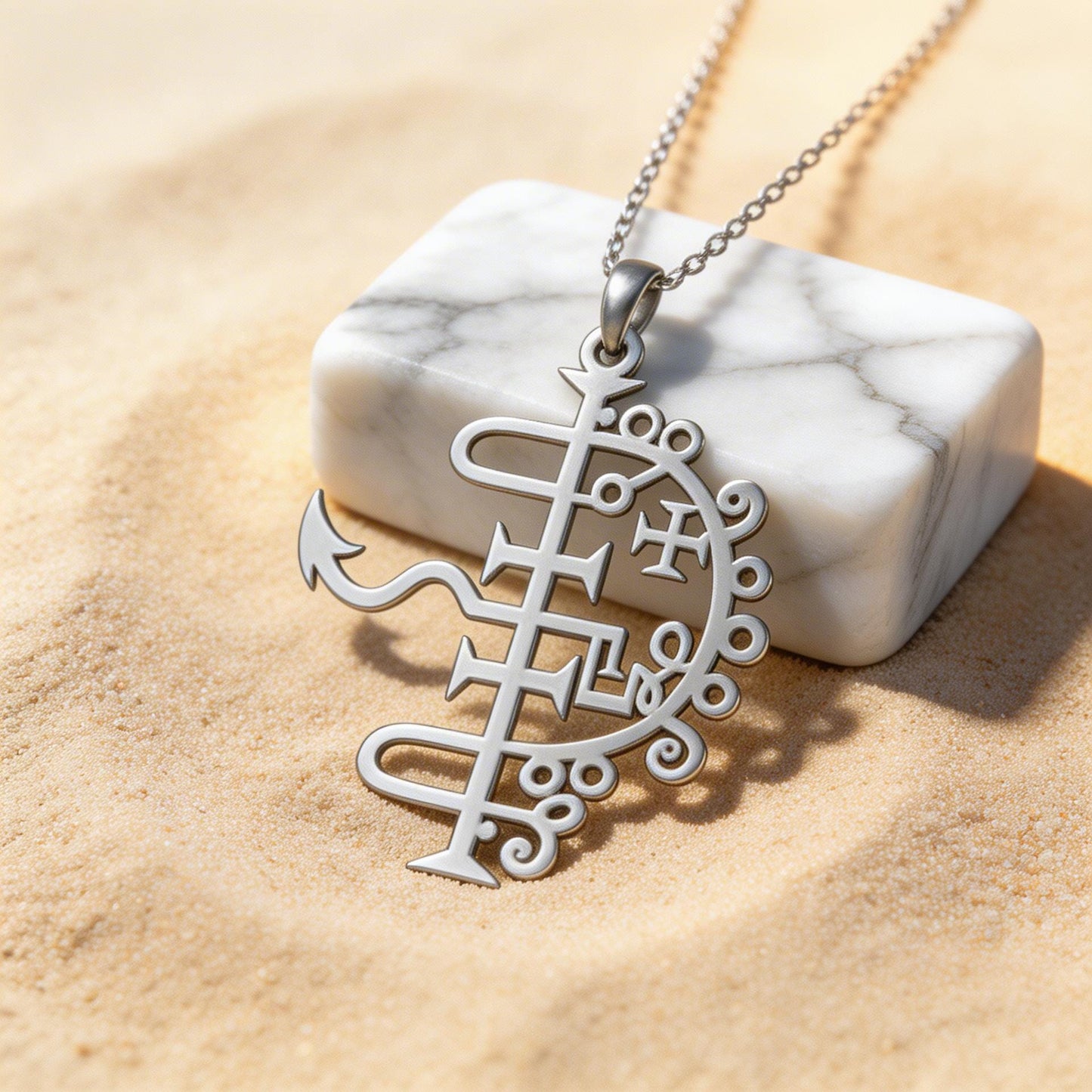 King Asmoday Sigil Pendant Necklace | Sterling Silver Jewelry | Dark Gothic Symbol | Occult Gift Idea