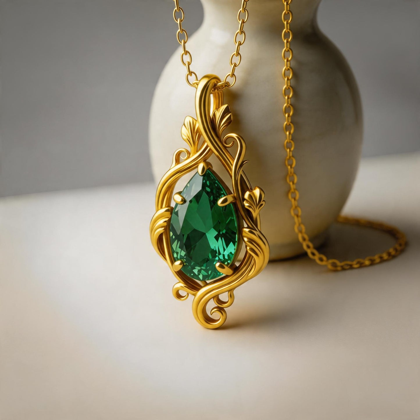 Yellow Topaz Teardrop Necklace | 925 Sterling Silver Pendant | Classic Nature Romantic Jewelry | Gift for Her