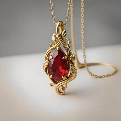 Yellow Topaz Teardrop Necklace | 925 Sterling Silver Pendant | Classic Nature Romantic Jewelry | Gift for Her