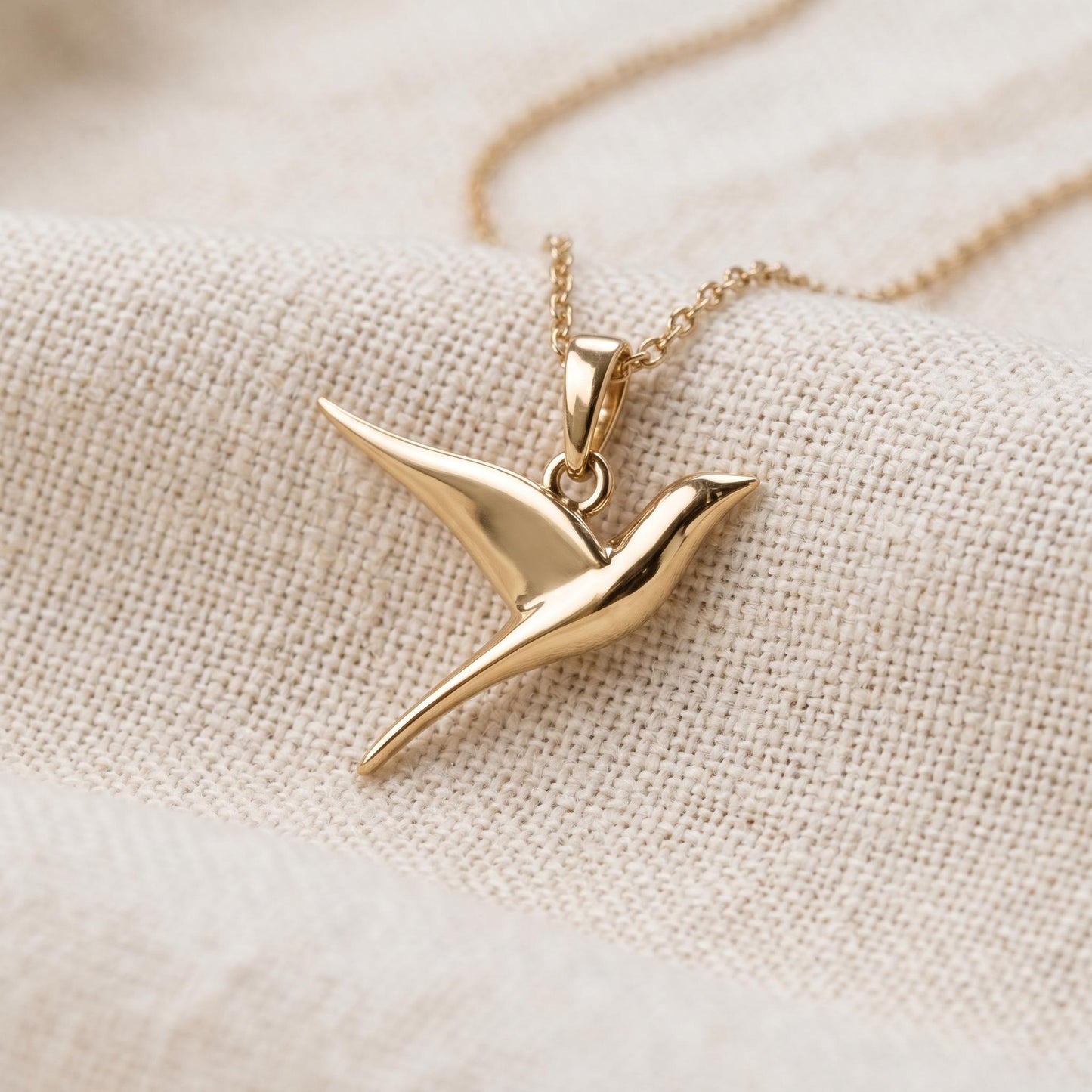 Swallow Pendant Necklace | 925 Sterling Silver | Nature Inspired Jewelry | Symbol of Freedom Gift