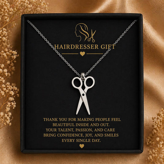 Scissors Necklace | 925 Sterling Silver Jewelry | Creativity & Craft Symbol Pendant | Meaningful Gift for Hairdressers