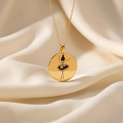 Ballerina Necklace | 925 Sterling Silver for Dancers | Minimal Ballet Jewelry | Dance Recital Gift
