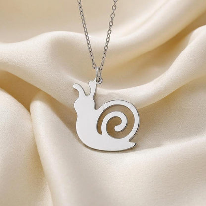 Snail Necklace | 925 Sterling Silver Jewelry | Nature Symbol Minimalist Design | Slow Life Gift