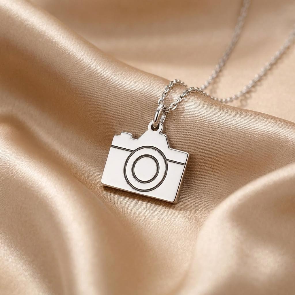 Camera Necklace | 925 Sterling Silver Jewelry | Photography & Art Symbol Pendant | Meaningful Gift for Photographers