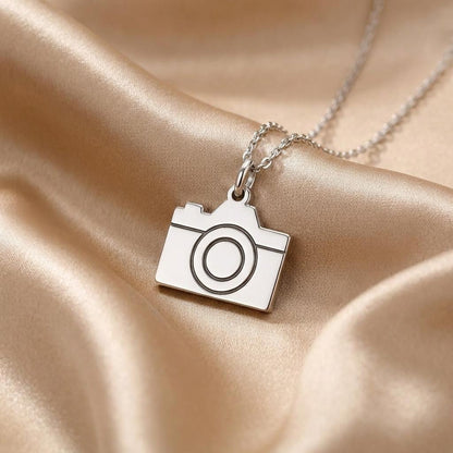Camera Necklace | 925 Sterling Silver Jewelry | Photography & Art Symbol Pendant | Meaningful Gift for Photographers