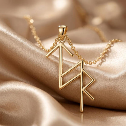 Viking Rune Necklace Justice and Honor | Sterling Silver Jewelry | Norse Mythology Theme | Symbol of Strength Gift