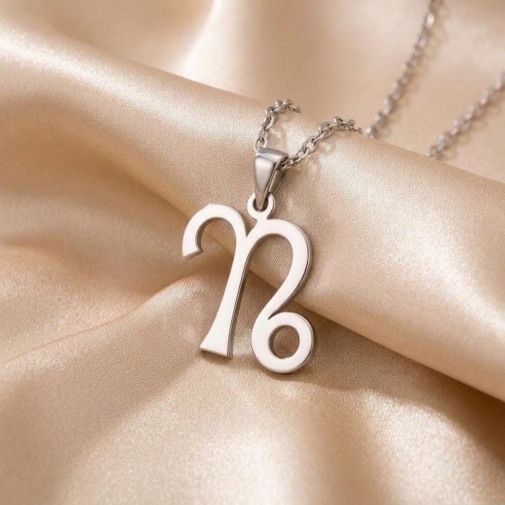 Capricorn Zodiac Necklace, | 925 Sterling Silver | Astrology Minimalist Design | Meaningful Birthday Gift