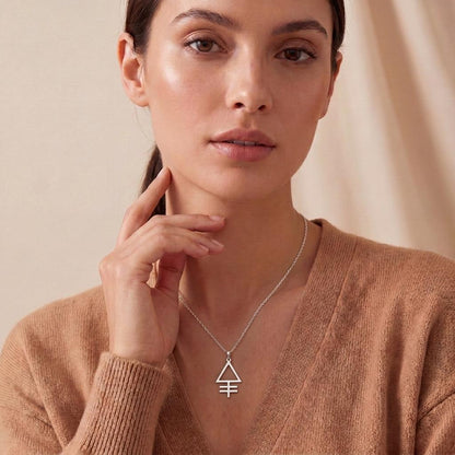 Phosphorus Symbol Necklace | 925 Sterling Silver | Alchemical Symbol Jewelry | Unique Symbolic Gift