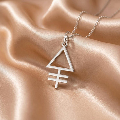 Phosphorus Symbol Necklace | 925 Sterling Silver | Alchemical Symbol Jewelry | Unique Symbolic Gift
