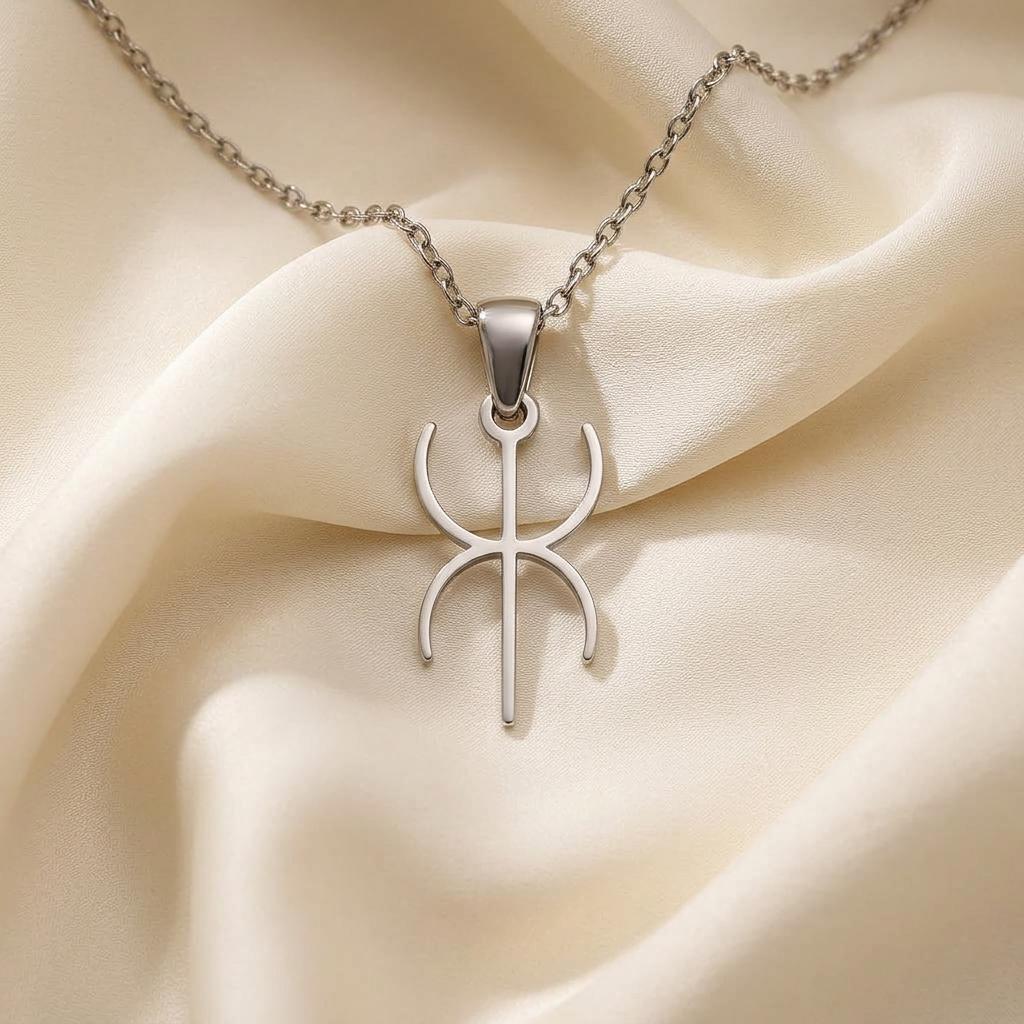 Duality Symbol Necklace | 925 Sterling Silver | Berber Yaz Symbol | Meaningful Gift