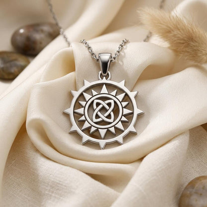 Circle Knot Necklace, | 925 Sterling Silver | Celtic Knot Symbolism | Meaningful Connection Gift