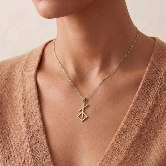 Norse Renewal Symbol Necklace | 925 Sterling Silver | Norse Mythology Theme | Symbol of Rebirth Gift