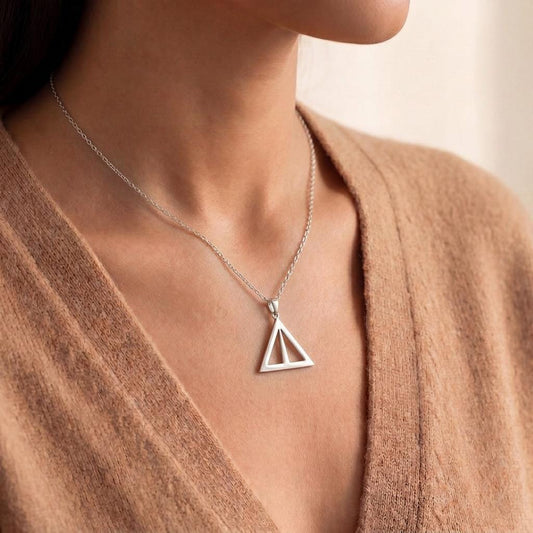 Asia Symbol Necklace | 925 Sterling Silver | Geometric Minimalist | Meaningful Keepsake Gift