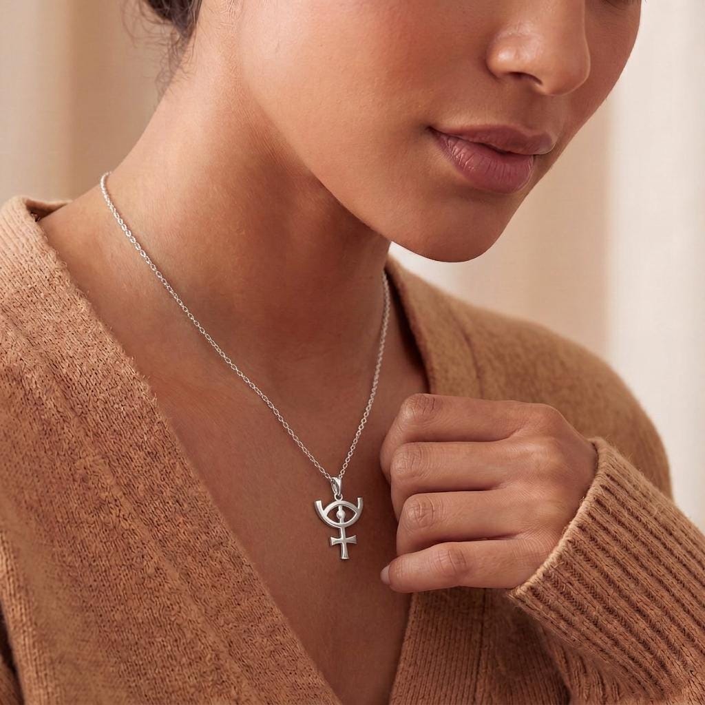 Osiris Necklace (Sterling Silver, Unisex) | Sterling Silver Jewelry | Ancient Egyptian Theme | Meaningful Symbolic Gift