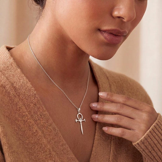 Ankh Necklace | 925 Sterling Silver | Mystical Life Symbol | Meaningful Life Gift