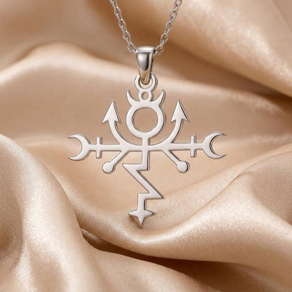 Protection Sigil Talisman Necklace | 925 Sterling Silver | Mystical Symbolic Design | Empowerment & Protection Gift