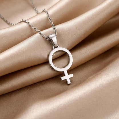 Venus Symbol Necklace, | 925 Sterling Silver for Women | Feminist Symbol Empowerment | Meaningful Gift for Her