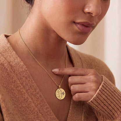 Aim Sigil Necklace | 925 Sterling Silver Gothic Jewelry | Occult Symbol Protection Style | Spiritual Statement Gift