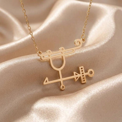Sabnock Sigil Necklace | 925 Sterling Silver Gothic Jewelry | Occult Protection Talisman | Dark Spiritual Gift