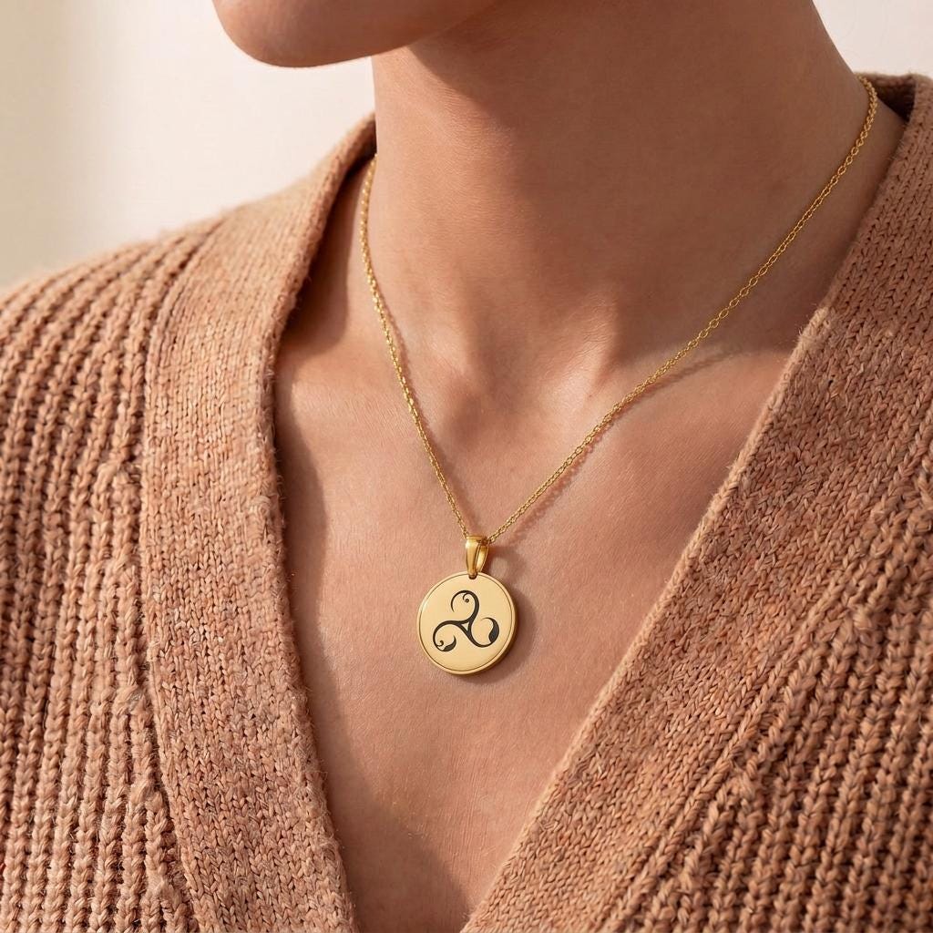 Triskele Medallion Necklace | 925 Sterling Silver Jewelry | Celtic Norse Sacred Geometry | Spiritual Symbol Gift