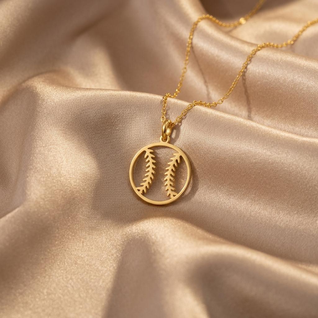 Baseball Necklace | Sterling Silver Jewelry | Minimal Sports Symbol | Meaningful Gift for Baseball Fans