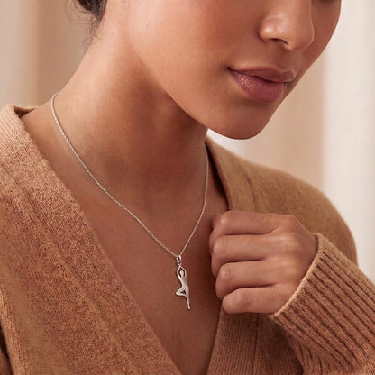 Yoga Pose Necklace | 925 Sterling Silver Jewelry | Mindfulness & Balance Symbol | Gift for Yoga Lovers