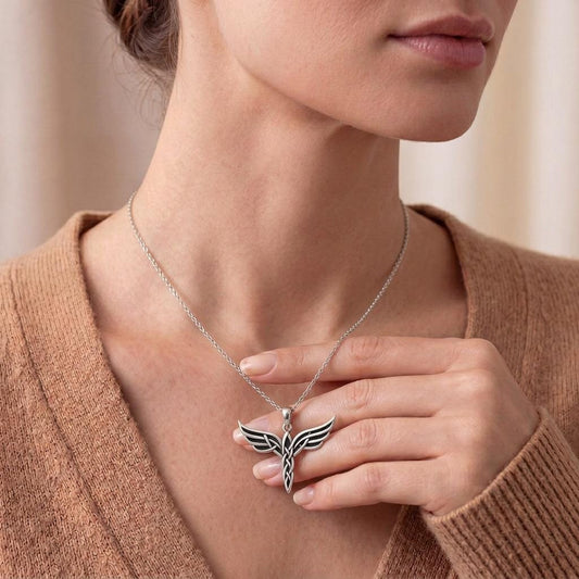 Elven Wing Necklace | 925 Sterling Silver | Fantasy Elf Symbol | Meaningful Gift