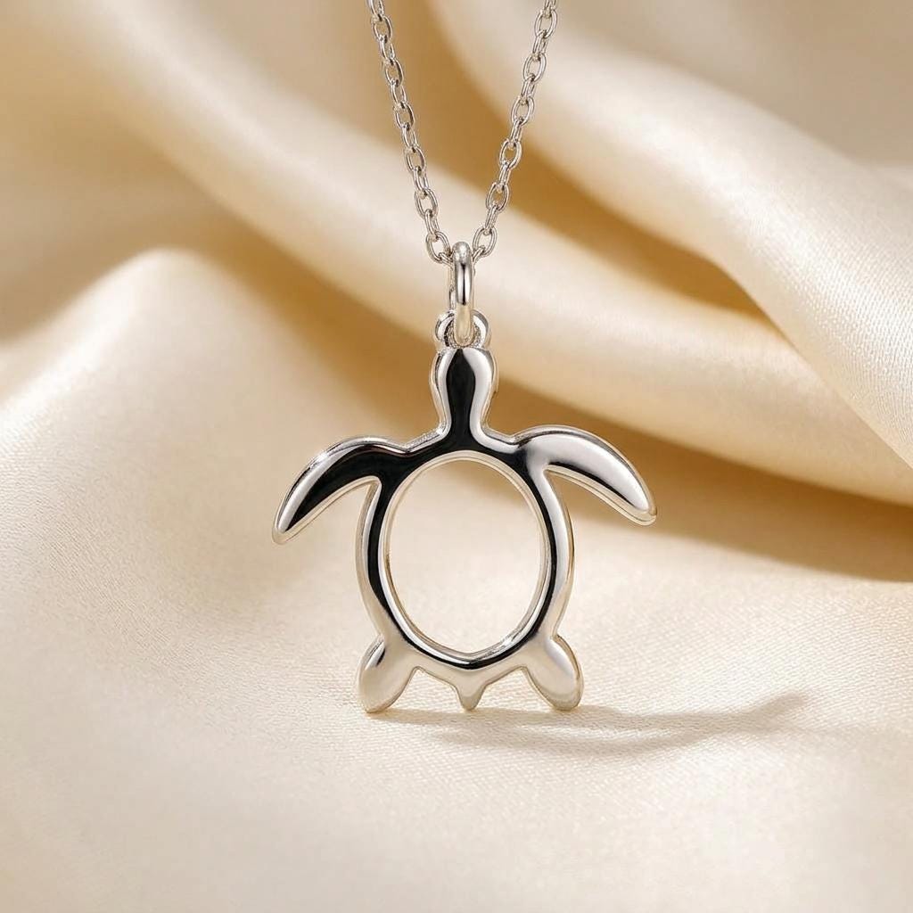 Sea Turtle Necklace | 925 Sterling Silver | Ocean Spirit Jewelry | Meaningful Gift for Beach Lovers