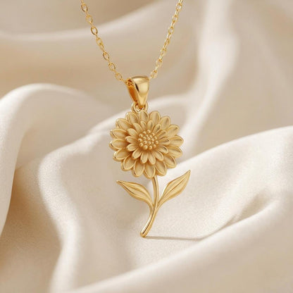 Dahlia Flower Necklace | 925 Sterling Silver | Botanical Floral Symbolism | Meaningful Gift