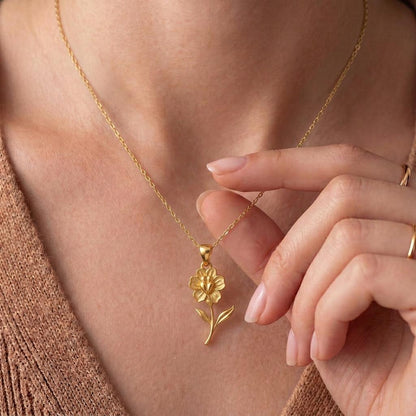 Snapdragon Flower Necklace | 925 Sterling Silver | Botanical Floral Symbolism | Meaningful Floral Gift