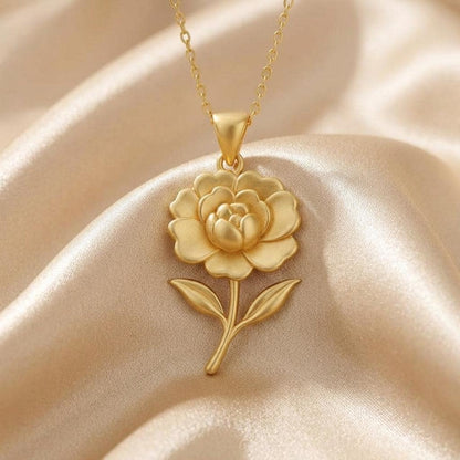Begonia Flower Necklace | 925 Sterling Silver | Botanical Floral Elegance | Meaningful Nature Inspired Gift