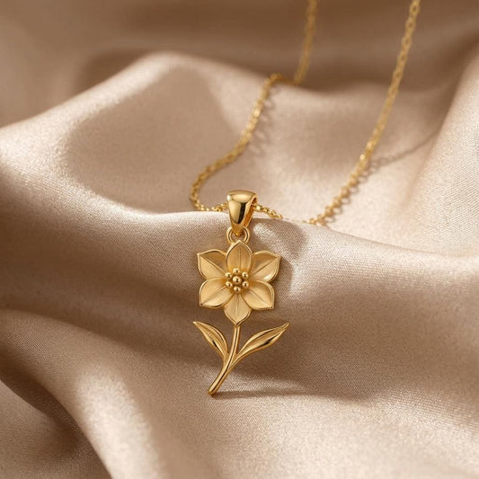 Hellebore Flower Necklace | 925 Sterling Silver | Winter Botanical Elegance | Meaningful Floral Gift