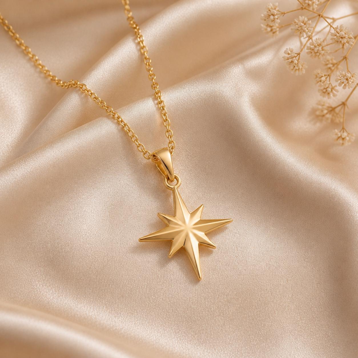 North Star Necklace | Sterling Silver | Celestial Theme | Inspirational Gift