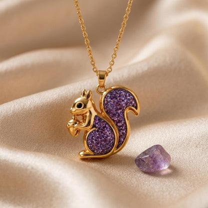 Amethyst Druzy Snack Necklace | Amethyst Silver Jewelry | Whimsical Woodland Style | Birthday Anniversary Gift