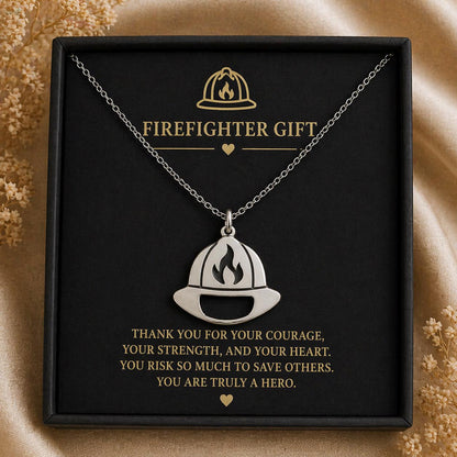 Firefighter Helmet Necklace | 925 Sterling Silver Jewelry | Profession-Inspired Symbol | Meaningful Gift for Firefighters